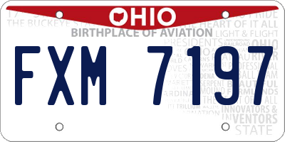 OH license plate FXM7197