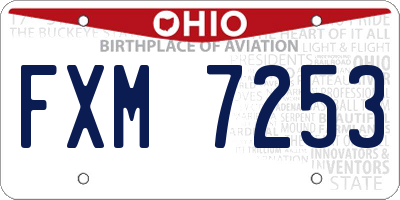 OH license plate FXM7253