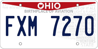 OH license plate FXM7270