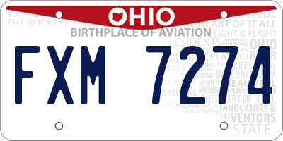 OH license plate FXM7274