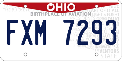 OH license plate FXM7293