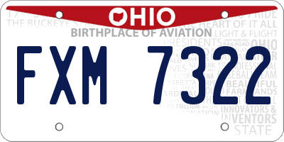 OH license plate FXM7322