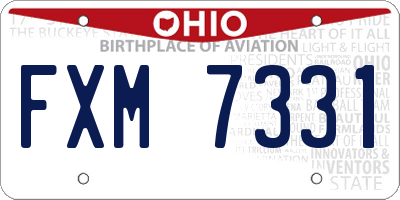 OH license plate FXM7331