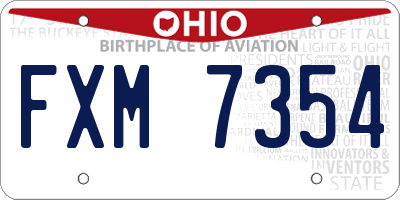 OH license plate FXM7354