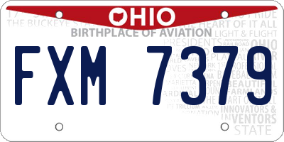 OH license plate FXM7379