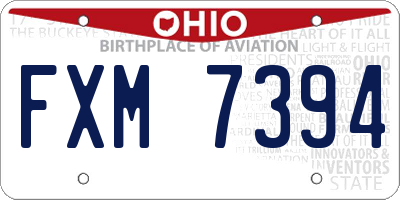 OH license plate FXM7394