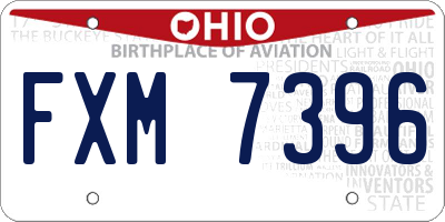 OH license plate FXM7396
