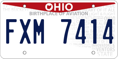 OH license plate FXM7414