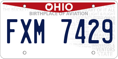 OH license plate FXM7429