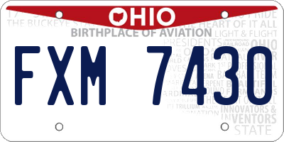 OH license plate FXM7430