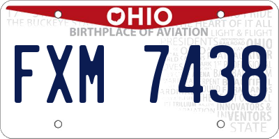 OH license plate FXM7438