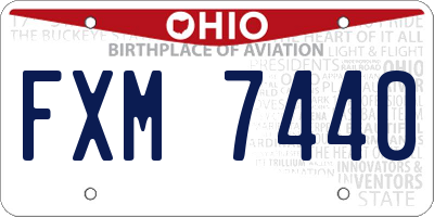 OH license plate FXM7440