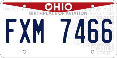OH license plate FXM7466