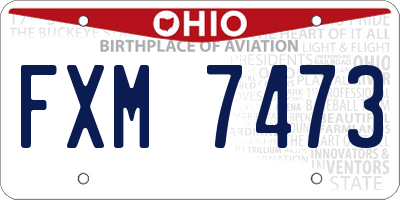 OH license plate FXM7473