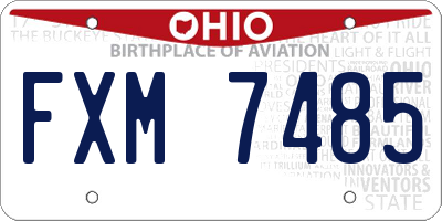 OH license plate FXM7485