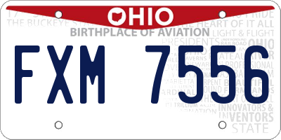 OH license plate FXM7556