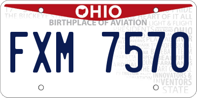 OH license plate FXM7570