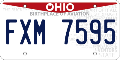 OH license plate FXM7595