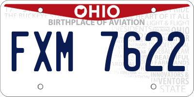 OH license plate FXM7622