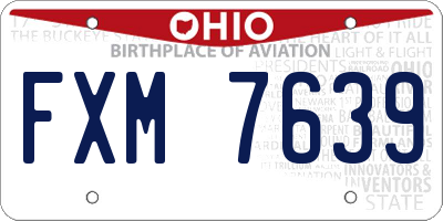 OH license plate FXM7639