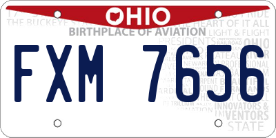 OH license plate FXM7656