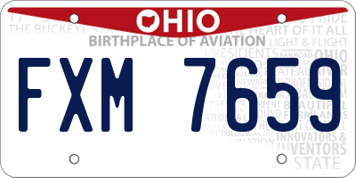 OH license plate FXM7659