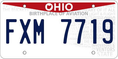 OH license plate FXM7719