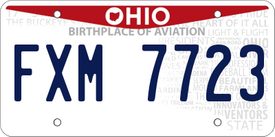 OH license plate FXM7723