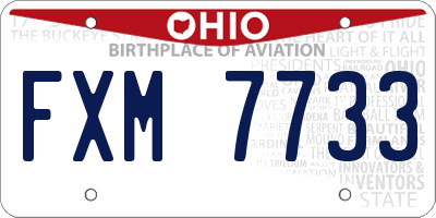 OH license plate FXM7733