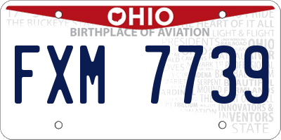 OH license plate FXM7739