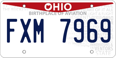 OH license plate FXM7969