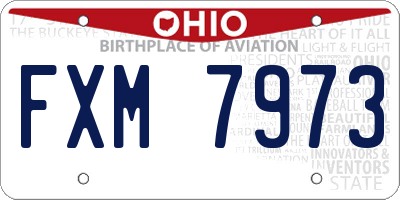 OH license plate FXM7973