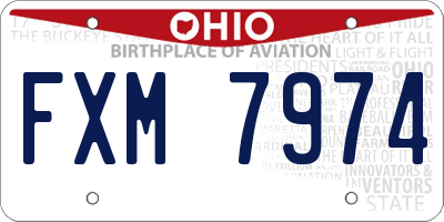 OH license plate FXM7974