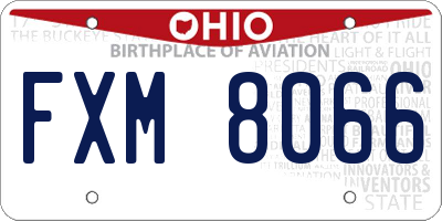 OH license plate FXM8066
