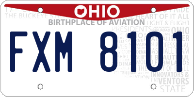 OH license plate FXM8101