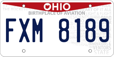 OH license plate FXM8189