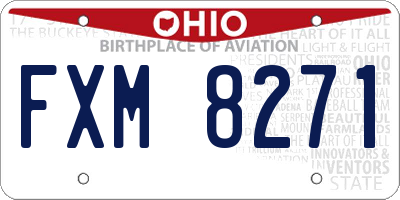 OH license plate FXM8271