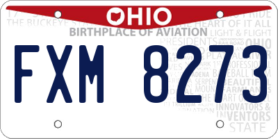 OH license plate FXM8273
