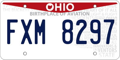 OH license plate FXM8297