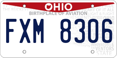 OH license plate FXM8306