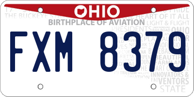 OH license plate FXM8379