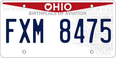 OH license plate FXM8475