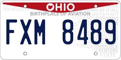 OH license plate FXM8489
