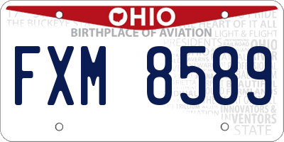 OH license plate FXM8589