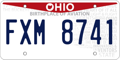 OH license plate FXM8741
