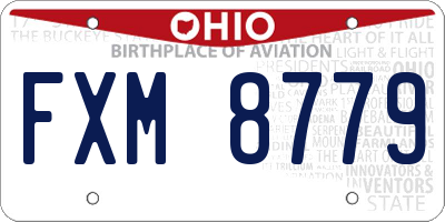 OH license plate FXM8779