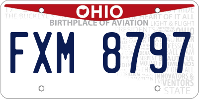OH license plate FXM8797