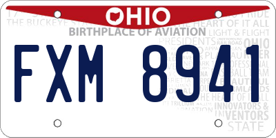 OH license plate FXM8941
