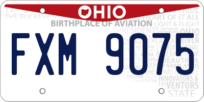 OH license plate FXM9075