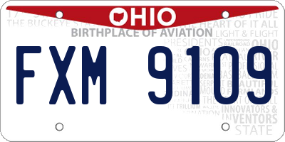 OH license plate FXM9109